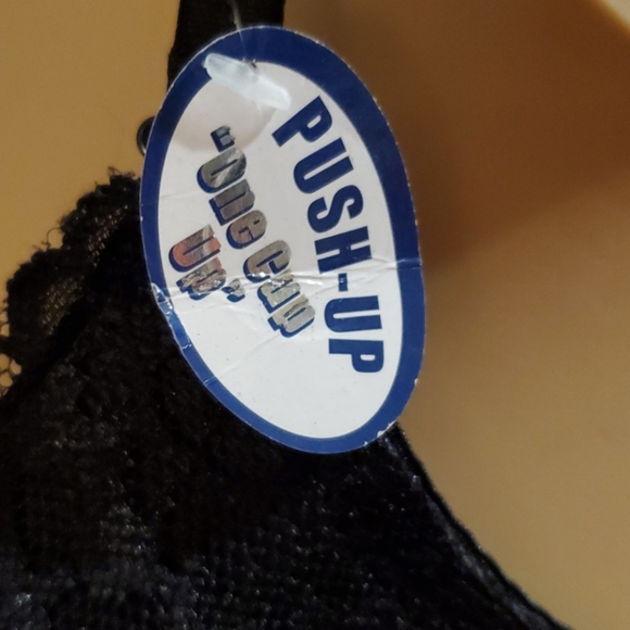 NWT Inteco Intimates black lace push up bra 36 D - Picture 6 of 7